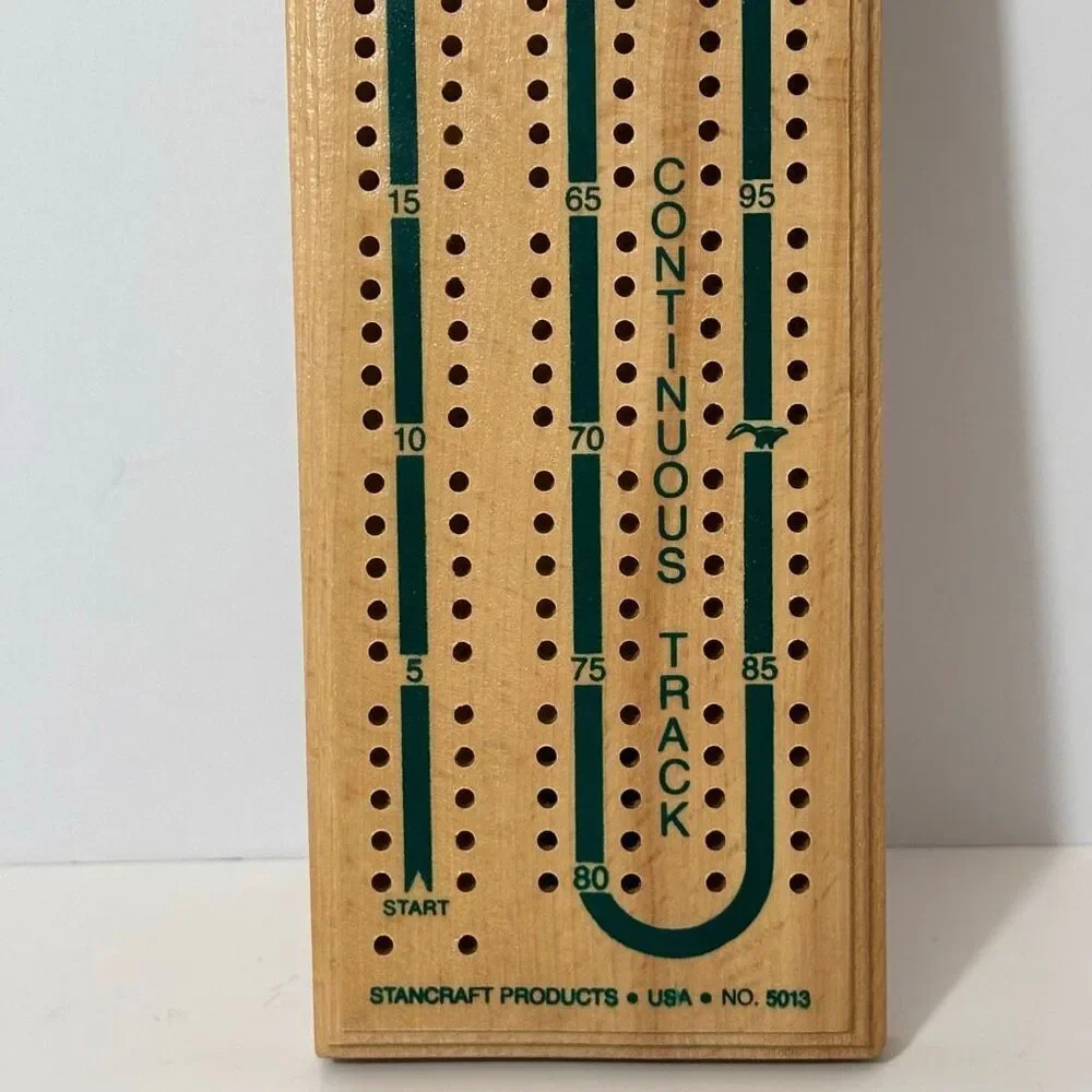 Vintage Continuous Track Cribbage Board by Hoyle